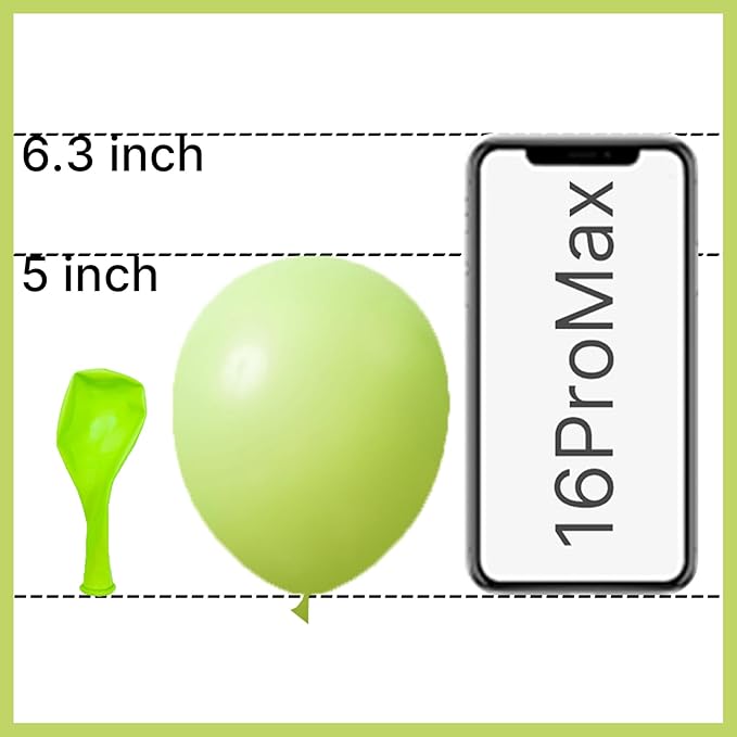 PartyWoo Lime Green Balloons 50 pcs 5 Inch Small Mini Neon Yellowish Light Green Latex Balloons for Graduation Halloween Safari Summer Weddings Baby Showers Birthday Party Decorations Green-Y6