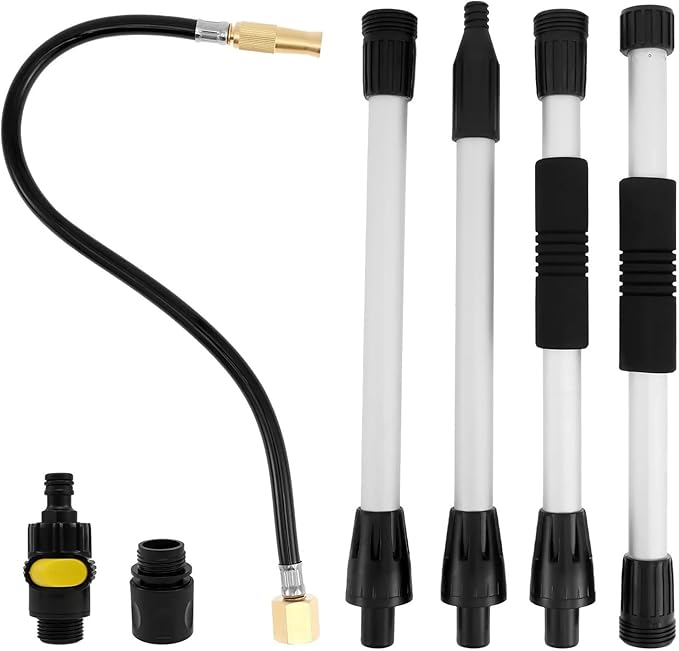 Bendable High Pressure Washer Nozzle 3/4Inch Threaded with Extension Rod Roofing Gutter Cleaning Tool