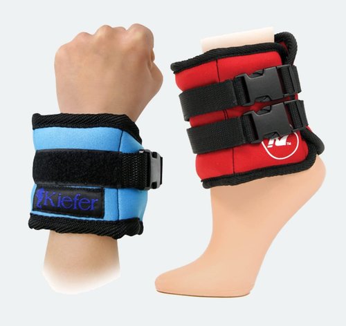 Adjustable Kiefer Ankle/Wrist Weights for Strength Training - 5 lbs Each