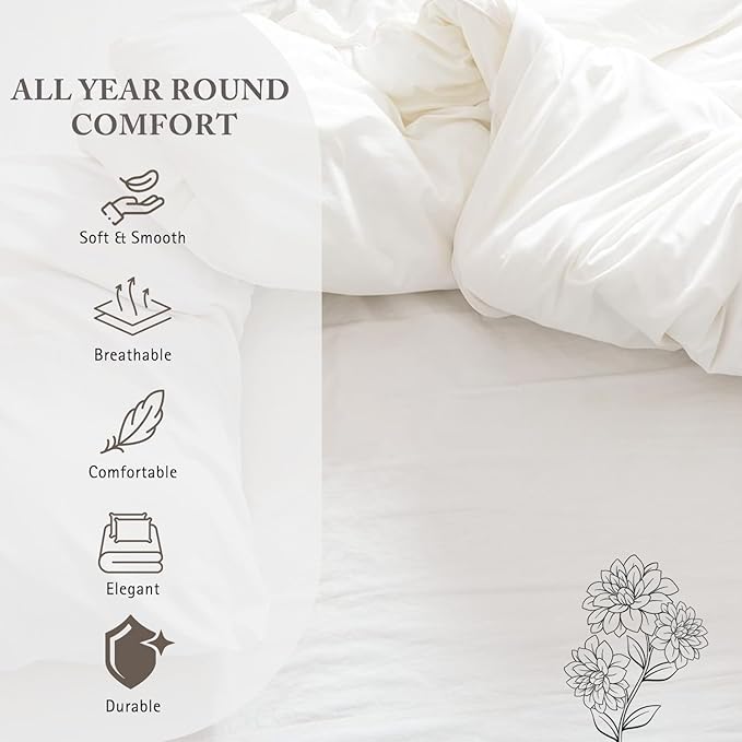 1000 Thread Count Oversized King Duvet Cover 100% Egyptian Cotton True Luxury Hotel Quality Quilt Cover - Ultra Soft Breathable 1 Piece Comforter Cover with Zipper Closure (Dark Grey)