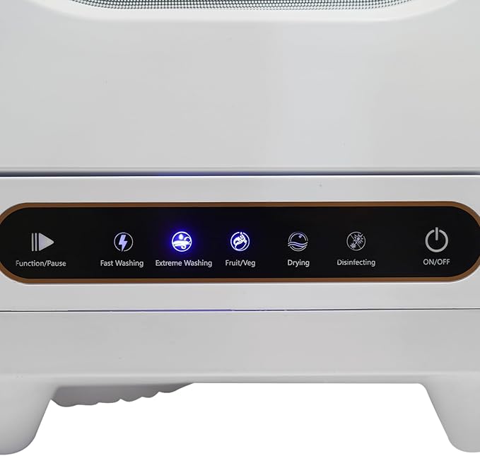 Countertop Dishwasher with 5 Washing Program & 360° Rotating Spray 1200W Dish Washing Machine for Houses, Apartments, Dorms (White)