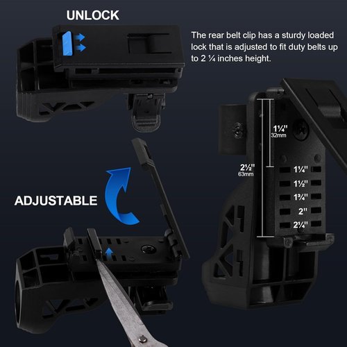 SAOPRKLER Tactical Flashlight Holder for Duty Belt