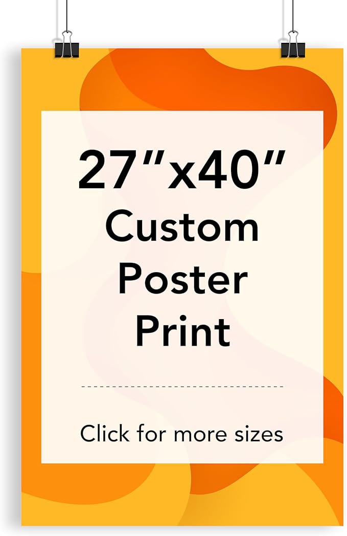 Custom Poster Print, 27x40, Upload Any Photos/Images, Personalized Photo Prints, DIY Your Own Poster, Photo to Poster Printing