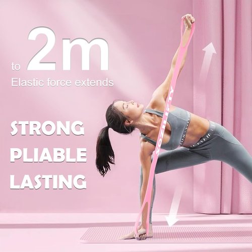 Figure 8 Resistance Band - Upgraded Elastic Stretch Bands with Storage Bag for Yoga & Pilates Workouts