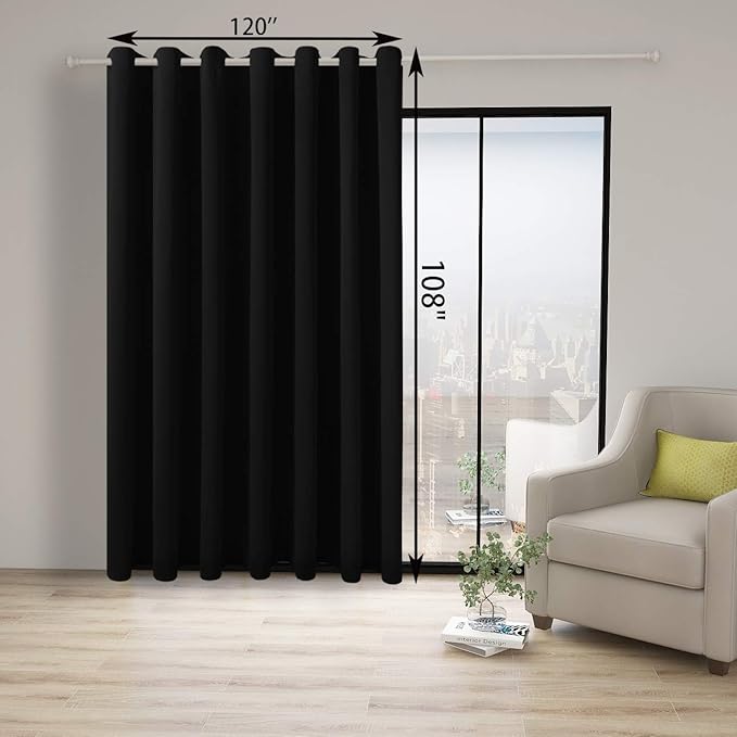 BONZER Extra Wide Room Divider Curtain Total Privacy Wall Noise Reducing