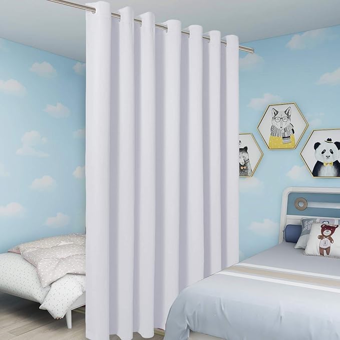 BONZER Extra Wide Room Divider Curtain, Light Reducing Screen Wall Blackout