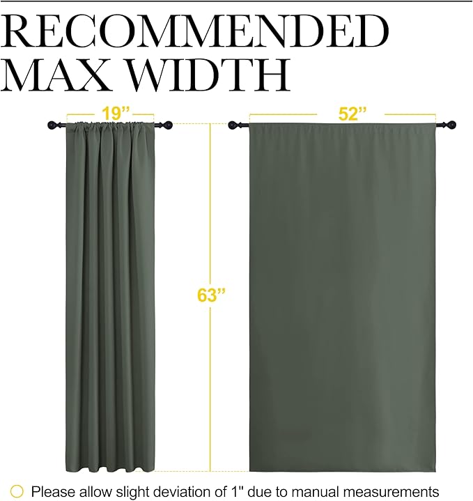 NICETOWN Bedroom Curtains Blackout Draperies