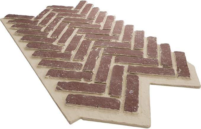 EverStone Herringbone Faux Brick Panel, 46 1/2"W x 25 1/4"H x 1"D, Old Town