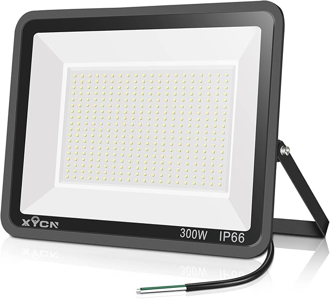 300W LED Flood Light (2000W Equivalent), Super Bright 42,500LM 5000K Daylight IP66 Waterproof Security Outdoor LED Arena Lights Commercial Lighting Floodlight for Backyard|Court|Stadium|Yard