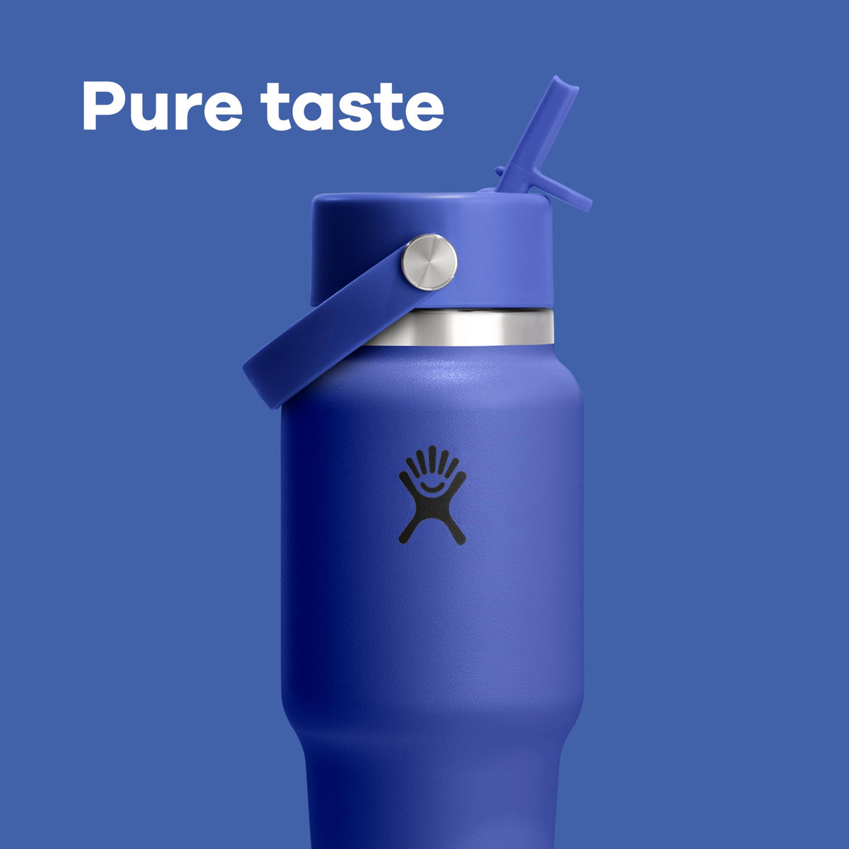 Hydro Flask Travel Water Bottle - Insulated Stainless Steel - Wide Straw Lid, Non Spill, Leakproof in 32 Oz Harbor Blue