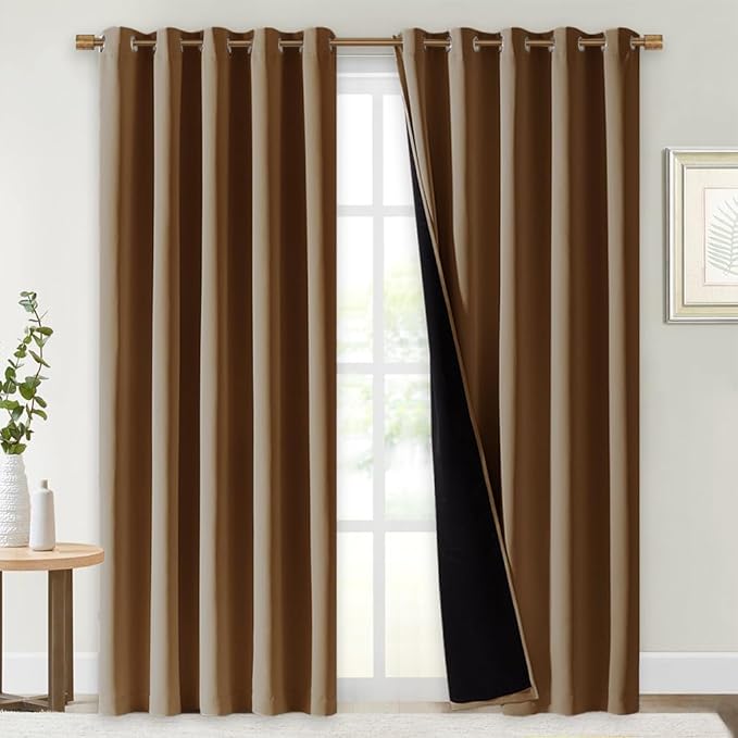 NICETOWN Full Shade Curtain Panels, 70 x 84 inch, Pair of Energy Smart & Noise