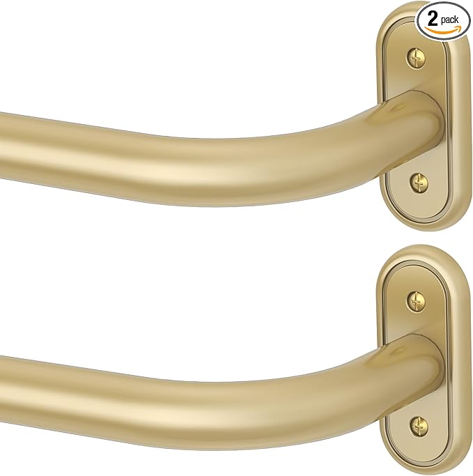 2 Pack Curtain Rods 36-88 Inch, 1 Inch Adjustable Heavy Duty Room Darkening