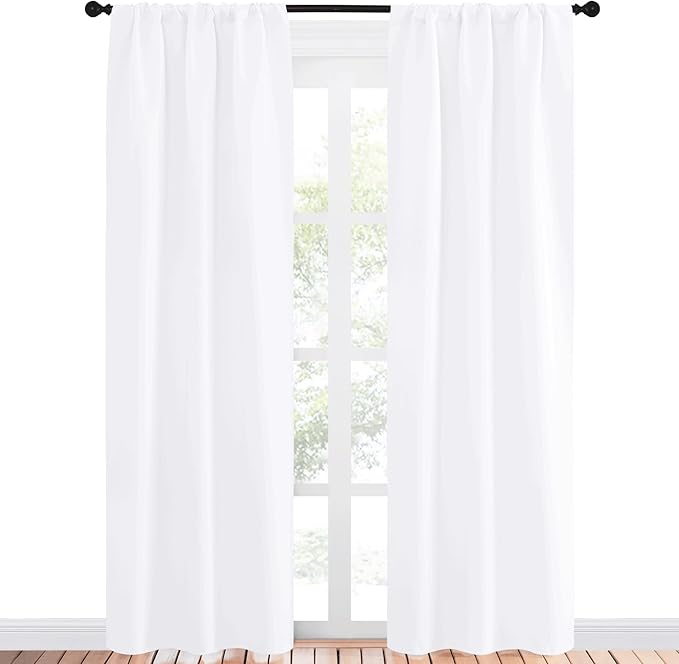 NICETOWN White Bedroom Curtain Panels