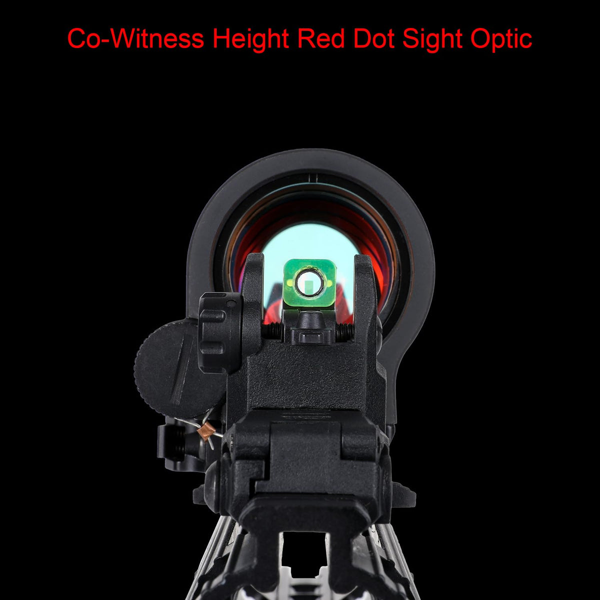 Fiber Optic Sights,Co-Witness Height Red Dot Sight,Front and Rear