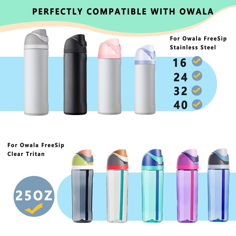 NTIERA Replacement Lid for Owala Freesip,Compatible with Owala Freesip Water Bottle 16oz 24oz 32oz 40oz,Premium Replacement Accessories for Owala Cap,Leakproof,BPA-Free(Pink Purple)