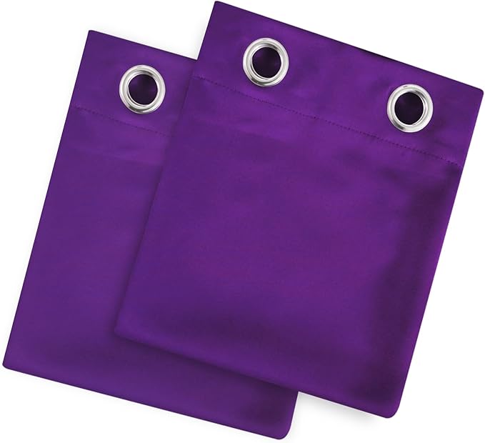 LEMOMO Blackout Curtains 66 x 72 Inch Long Purple Curtains Set of 2 Panels Room