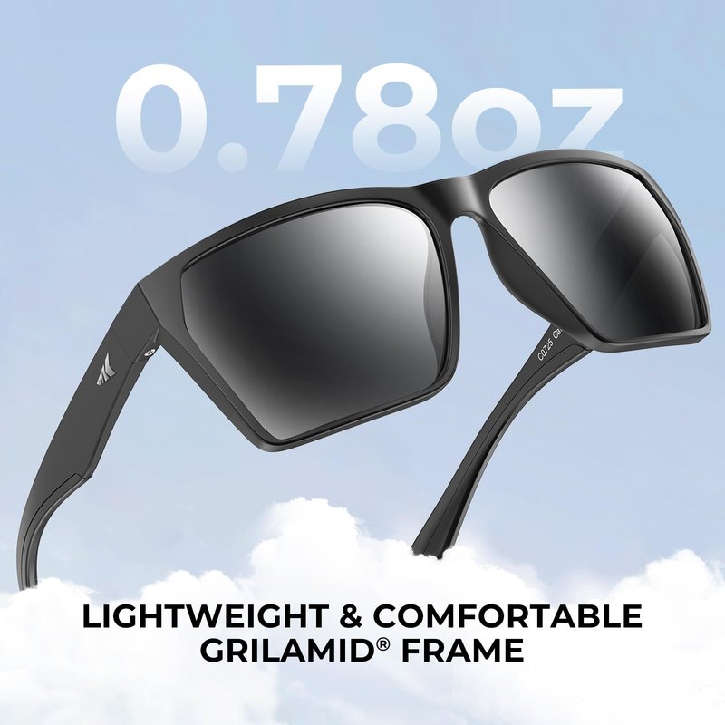 KastKing Beartrap Polarized Sports Fishing Sunglasses, With PuriVex Protective Lens Coating, Square Frame Design, Men Women