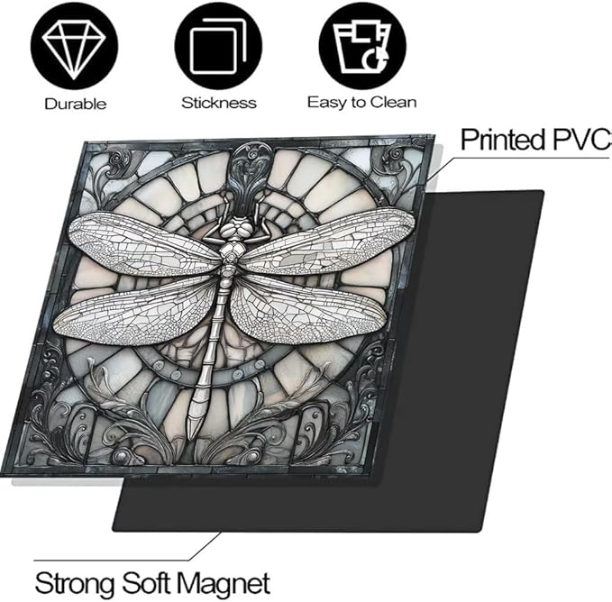 Dishwasher Magnetic Cover Front Door Dragonfly Refrigerator Magnet Decor Magnetic Sheet Sticker for Kitchen Appliance 23X17 in