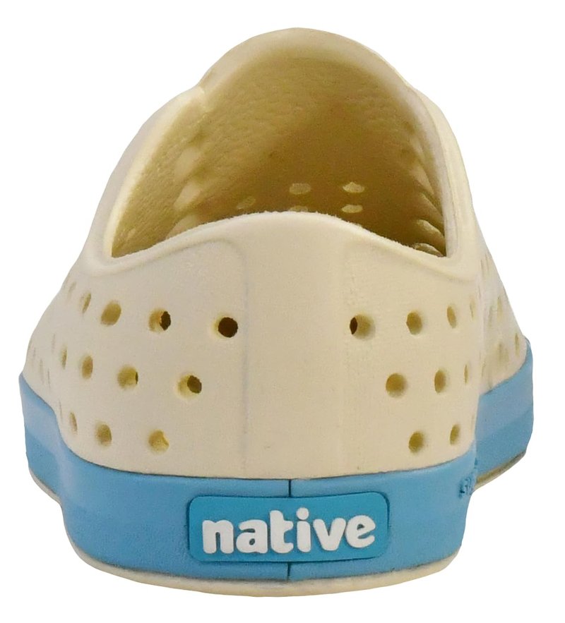 Native Shoes Unisex-Kids Jefferson Sneakers, Bone White/Aquarius Blue, 6 Big Kid