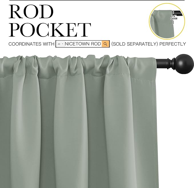 NICETOWN Window Curtains Blackout Drapes