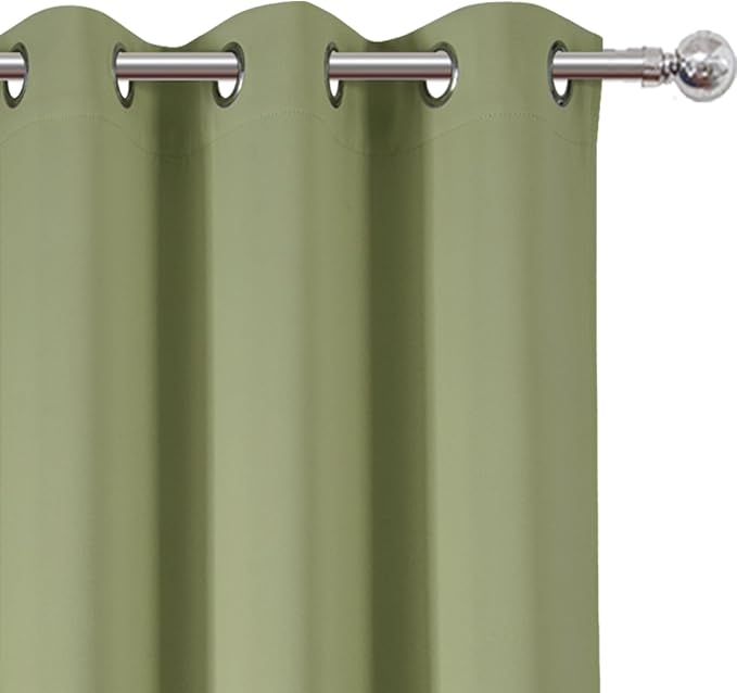 LEMOMO Blackout Curtains 42 x 63 inch/Sage Green Curtains Set of 2
