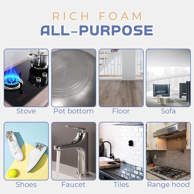 Powerful Kitchen All-purpose Powder Cleaner, 2025 New Super Strong Grease Remover, Instant Kitchen All-Purpose Cleaning Powder, Heavy Kitchens Duty Degreaser Multi-Purpose Cleaning Paste (1, 250g)