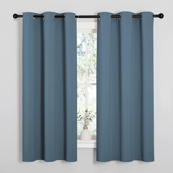 NICETOWN Room Darkening Curtains 63" Length, Thermal Insulated Blackout Panels