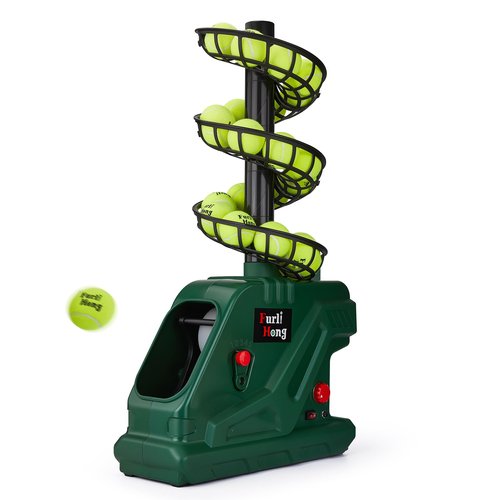 Furlihong 3819BH Portable Tennis Ball Machine – 5 Adjustable Angles, 2 Power Levels, 4 Serve Intervals, Up to 30 MPH, for All Skill Levels Training