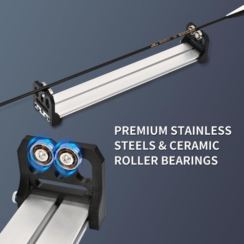 SPG Archery Extended Arrow Spinner, Arrow Spine Tester Straightness Squaring Tool, Arrow Balance Checker Arrow Roller for Checking Arrows (Extended Spinner)