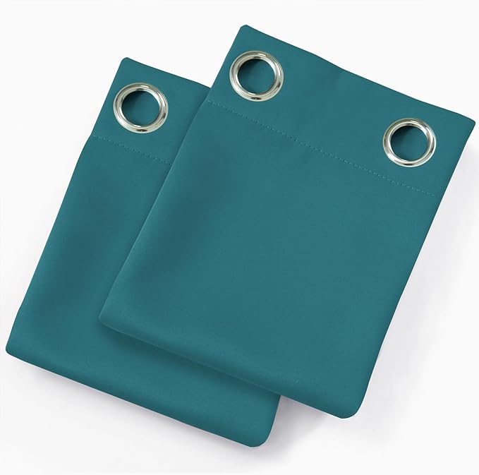 LEMOMO Blackout Curtains 52 x 120 Inch Long Sea Teal Curtains Set of 2 Panels