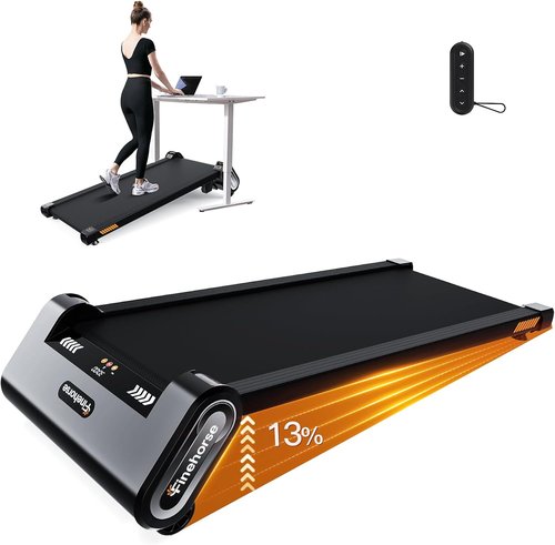 FINEHORSE Walking Pad Treadmill - 6-in-1 Under Desk Design with Auto Incline & 330LBS Capacity