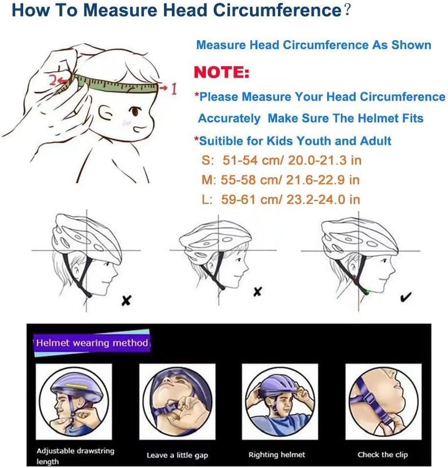 Skiennix Bike Skateboard Helmet - Adjustable Multi-Sport Protection for All Ages | 3 Sizes Available