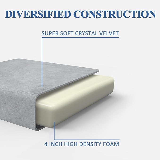 SINWEEK Tri Folding Mattress Foam Topper 4" Thickness Floor Cot Mattress, Guset Bed with Removable&Machine Washable Cover and Lining, CertiPUR-US Certified 38 x 80 Inch