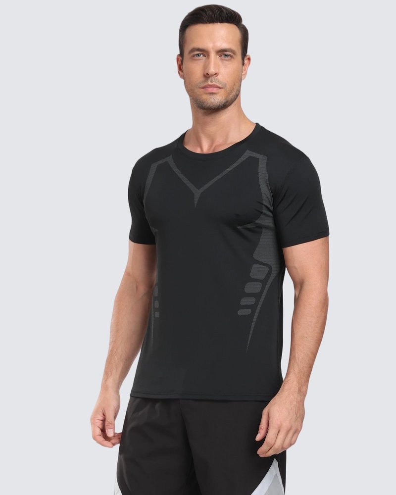 TEEPIRE Workout Shirts for Men, Quick Dry Athletic T-Shirt for Gym Running, Short Sleeve Moisture Wicking Athletic Shirts Tee