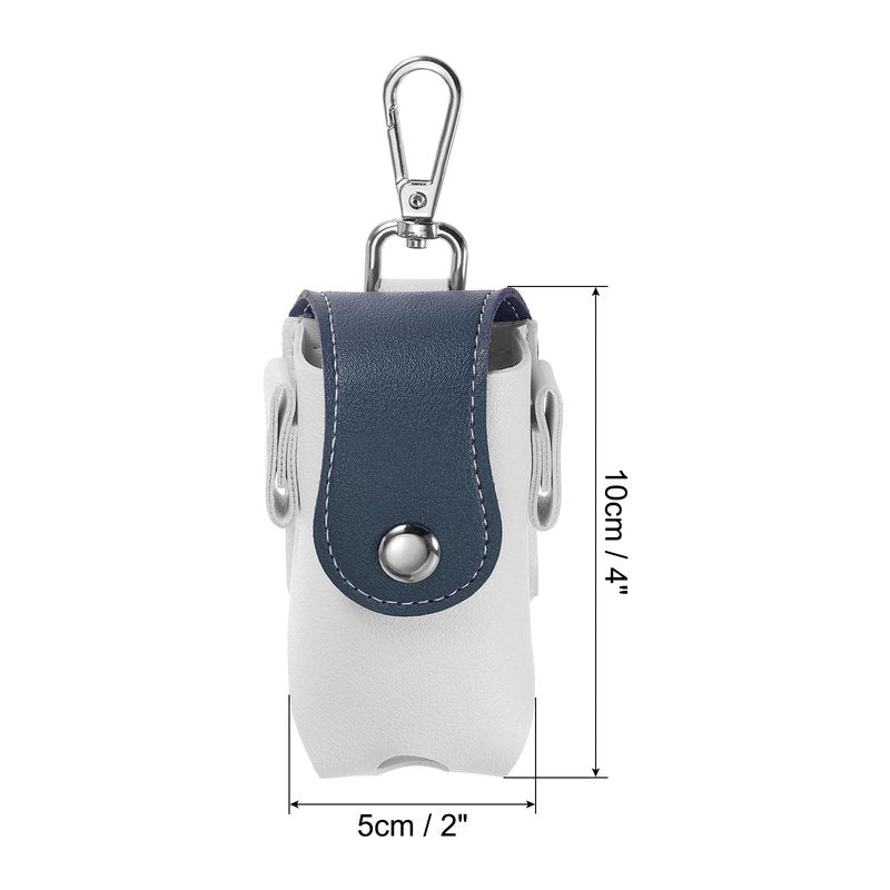 PATIKIL Golf Ball Waist Bag, 2 Pack Golf Ball Carry Pouch with Tee Holder, Buckle, Clip for Women Men Belt Golf Storage, White Blue