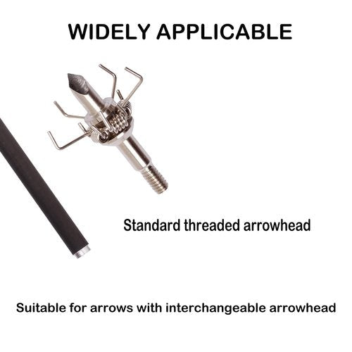 KURUGEILI 12PK 100 Grain Small Game Broadheads Blunt Judo Points with Broadhead Case Screw in Judo Broadheads for Hunting & Field Practice-Perfect for Small Game and Target Shooters