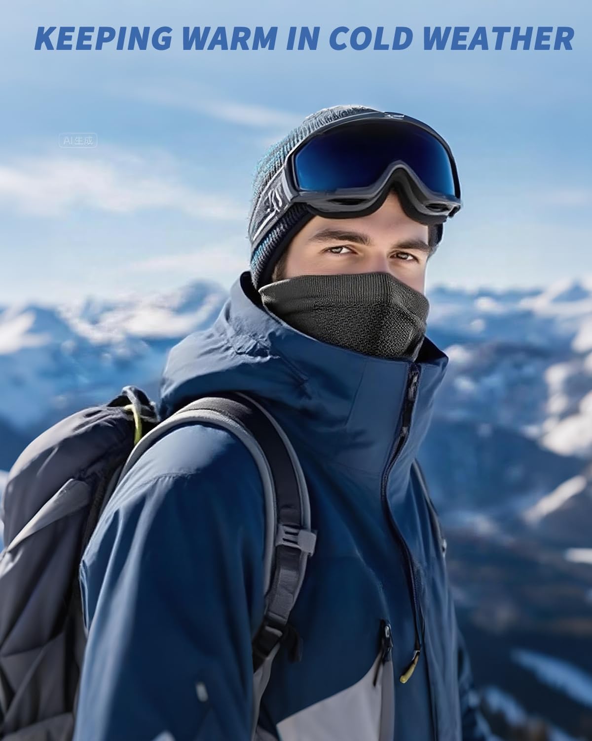 Skiennix Tactical Gloves - Winter Neck Gaiter Warmer for Ultimate Cold Weather Protection
