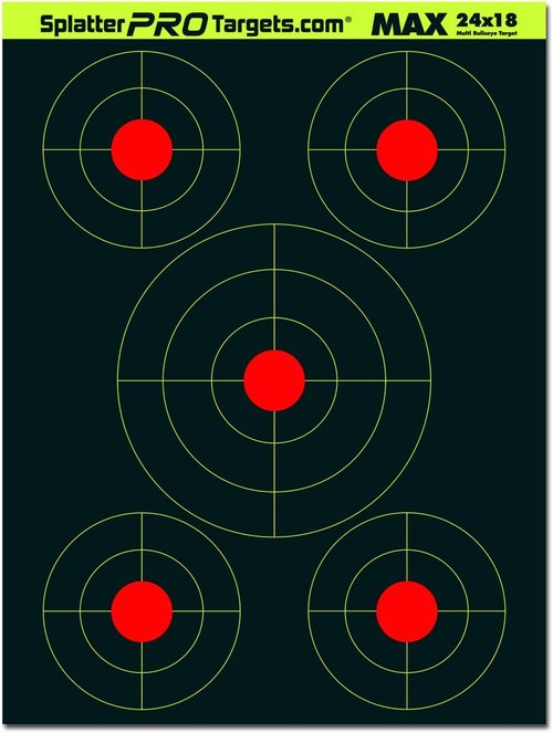 **Splatter Targets | 18x24 Extra Large | Bright Fluorescent Yellow & White | Fully Reactive Design**