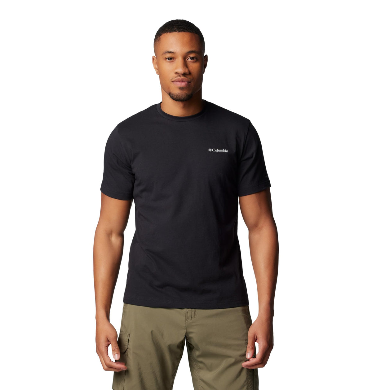 Columbia Men's Thistletown Hills Graphic Short Sleeve, Mango Heather/Hikers Graphic, 4X Tall