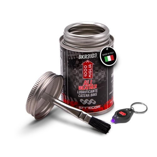 Errecom All Weather Bike Chain Lube - 4 oz (120 mL) Can with Brush for Optimal Performance