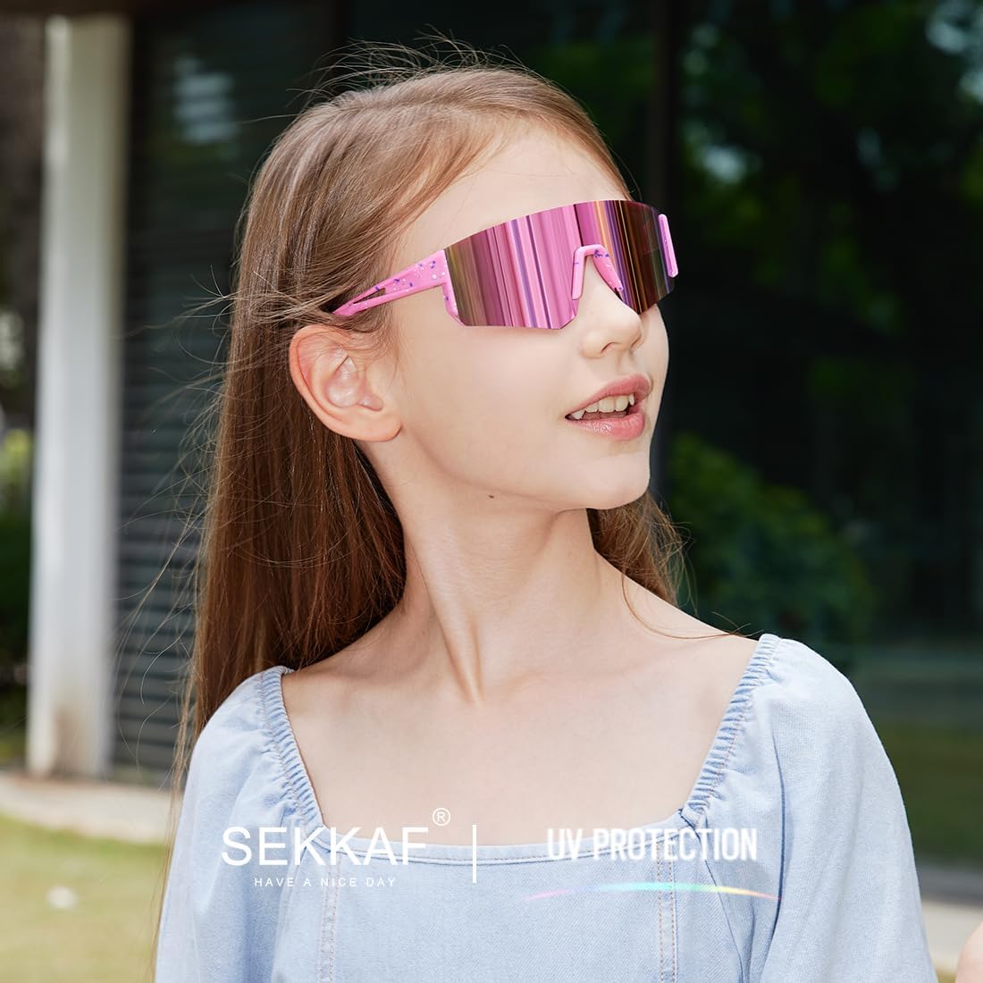 SEKKAF Youth Baseball Sunglasses - Lightweight Sports Eyewear for Kids Aged 6-12 | Perfect for Softball & Cycling