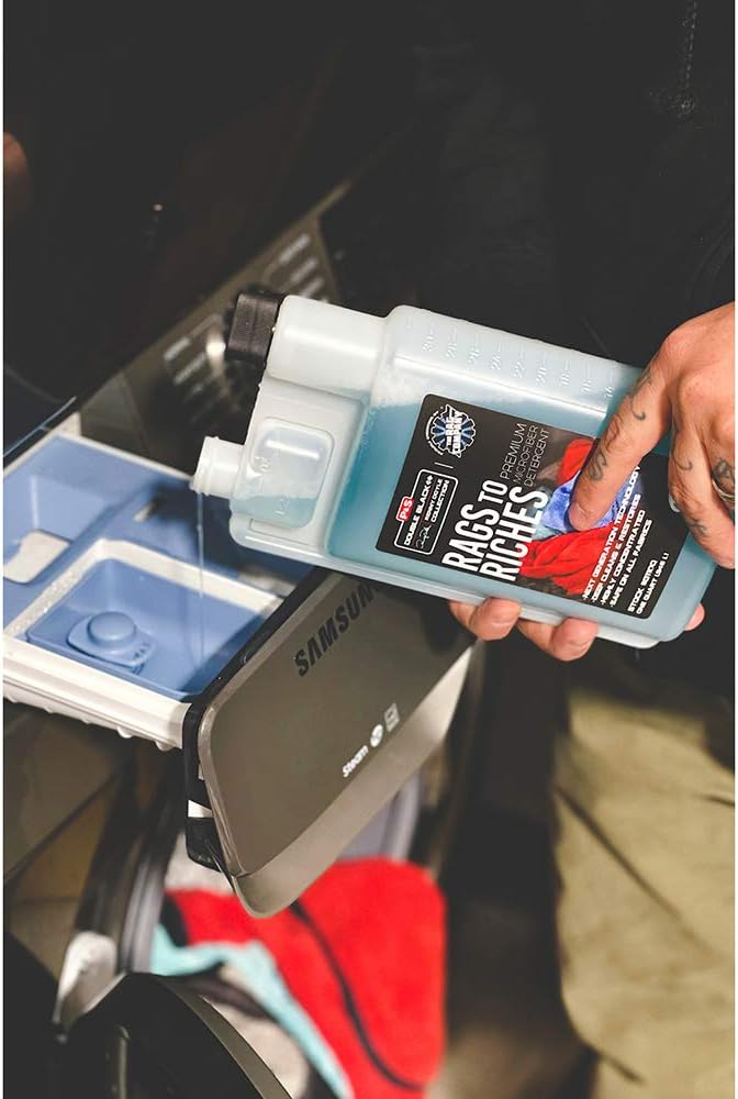 P & S PROFESSIONAL DETAIL PRODUCTS - Rags to Riches - Premium Microfiber Detergent, Deep Cleans and Restores, Safe on All Fabrics, Highly Concentrated, Next Generation Cleaning Technology (1 Gallon)