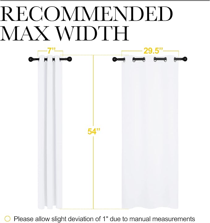 NICETOWN 50% Light Blocking Curtain Panels