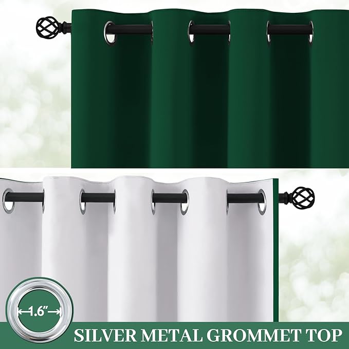 Yakamok 100% Blackout Curtain Panels 84 inches Cold and Light Blocking Drapes