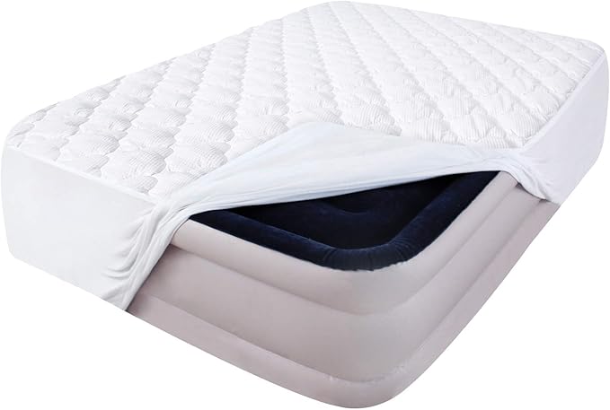 Queen Mattress Pad Thick Quilted Mattress Topper, Air Mattress Cover, Super Soft Breathable and Noiseless Down Alternative Fiber Extra Thick Mattress Pad with Deep Pocket Fits up to 23 Inch Mattress