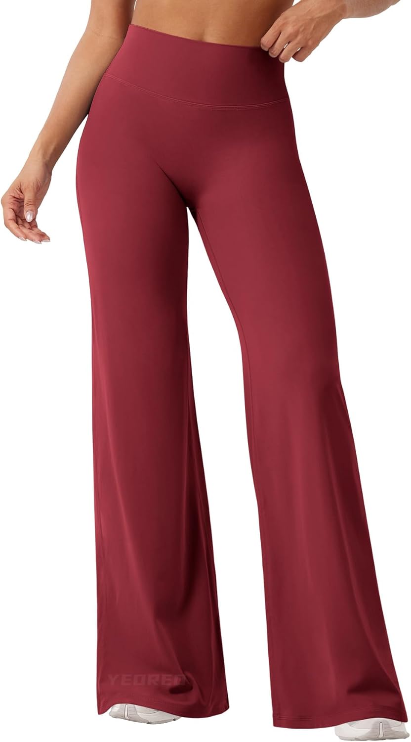 YEOREO Workout Leggings Womens No Front Seam Straight Leggings 29"/ 31.5"/ 33"/ 35" High Waist Buttery Eddiy Gym Yoga Pants