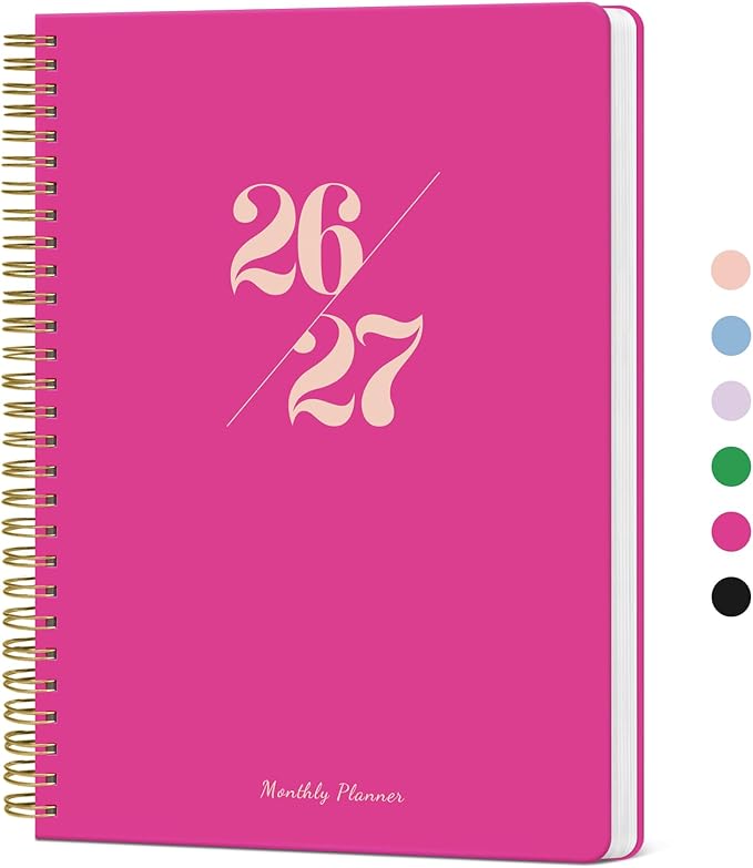 Monthly Planner 2026-2027, 2 Year Months Calendar Planner 2026-2027, Runs from January 2026 - Decembe 2027, 7" x 10", 24 Months, Perfect for School Office Home Planning - Fuchsia Pink