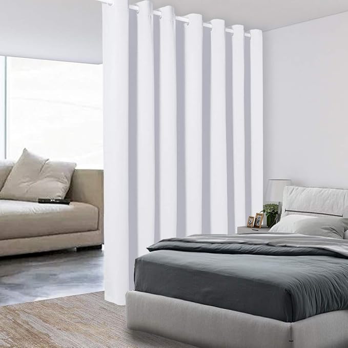 BONZER Extra Wide Room Divider Curtain Screen Partitions Light Reducing Wall