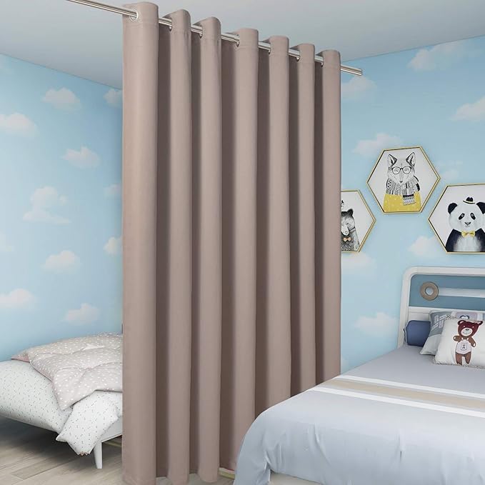 BONZER Room Divider Curtain Total Privacy Wall Noise Reducing Wide Blackout