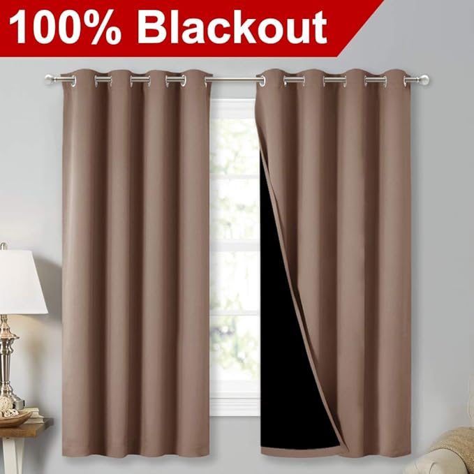 NICETOWN Total Blackout Panels for Nursery, Super Soft, Heavy Duty and Thick
